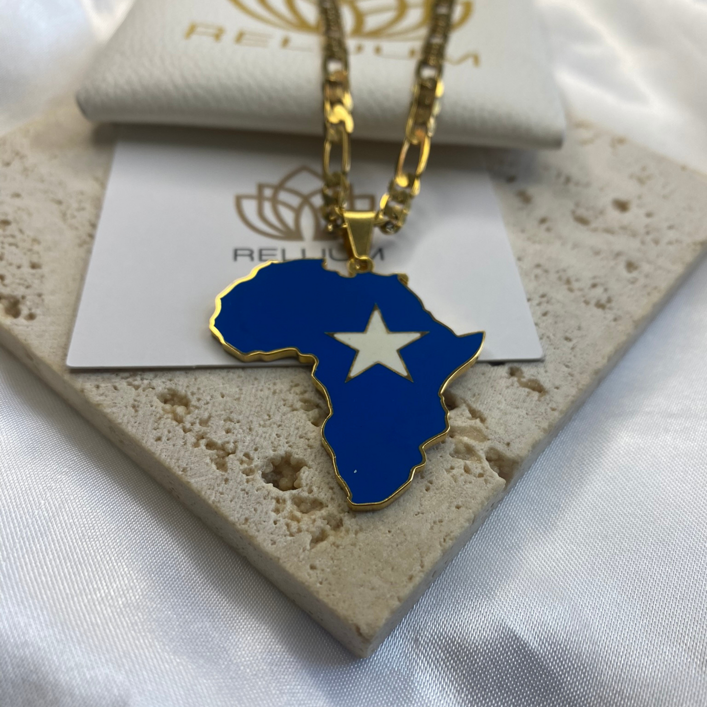 africa map - with somalia flag