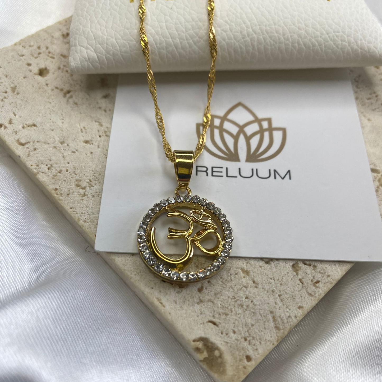 om symbol - with crystals