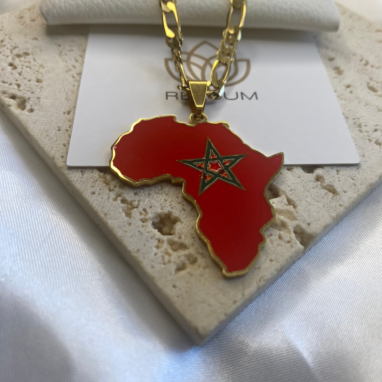 africa map - with morocco flag