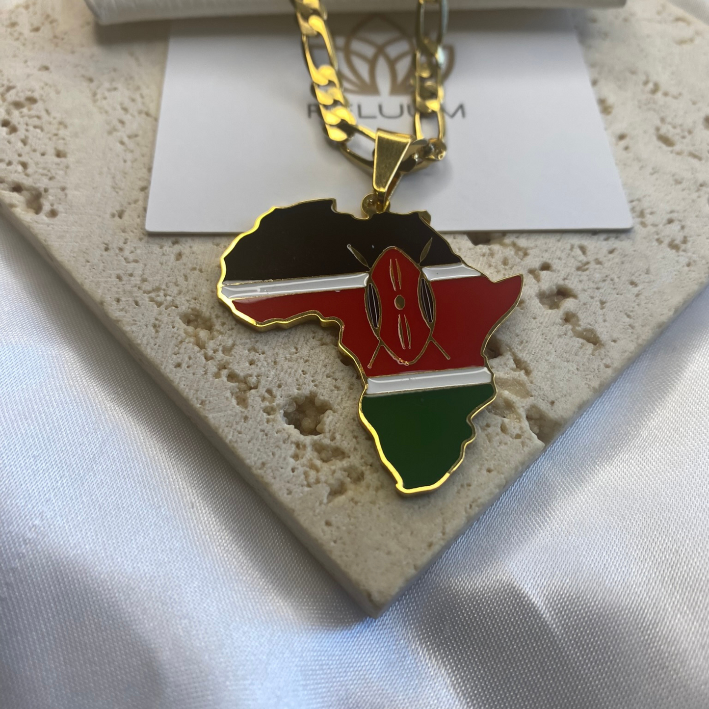 africa map - with kenya flag