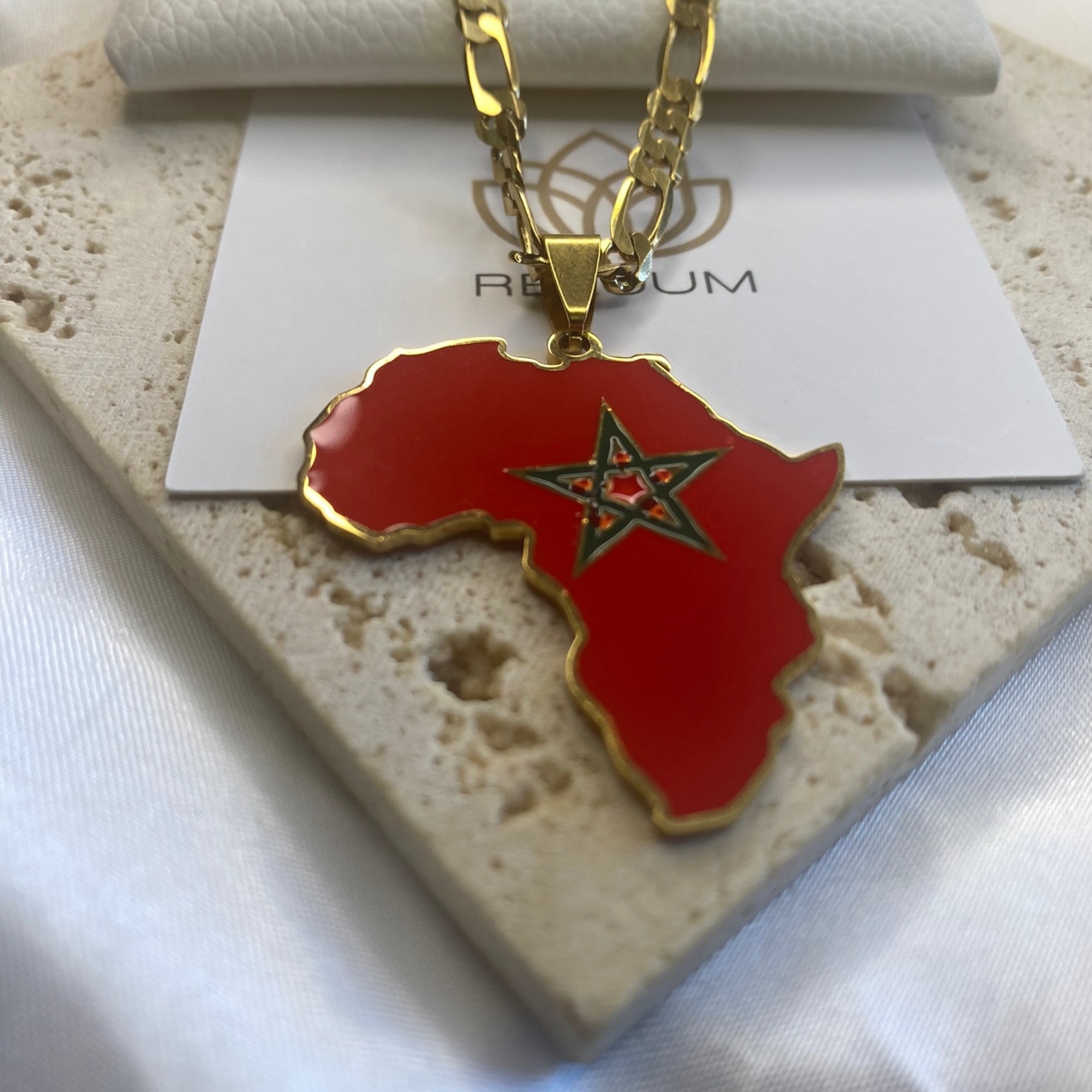 africa map - with morocco flag