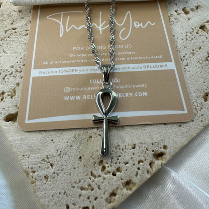 Small Crystal Ankh Cross