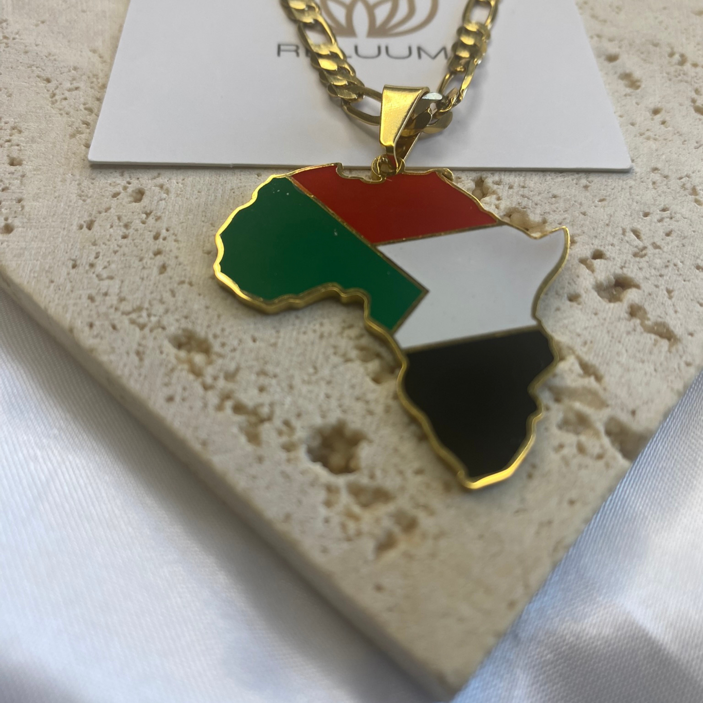 africa map - with sudan flag