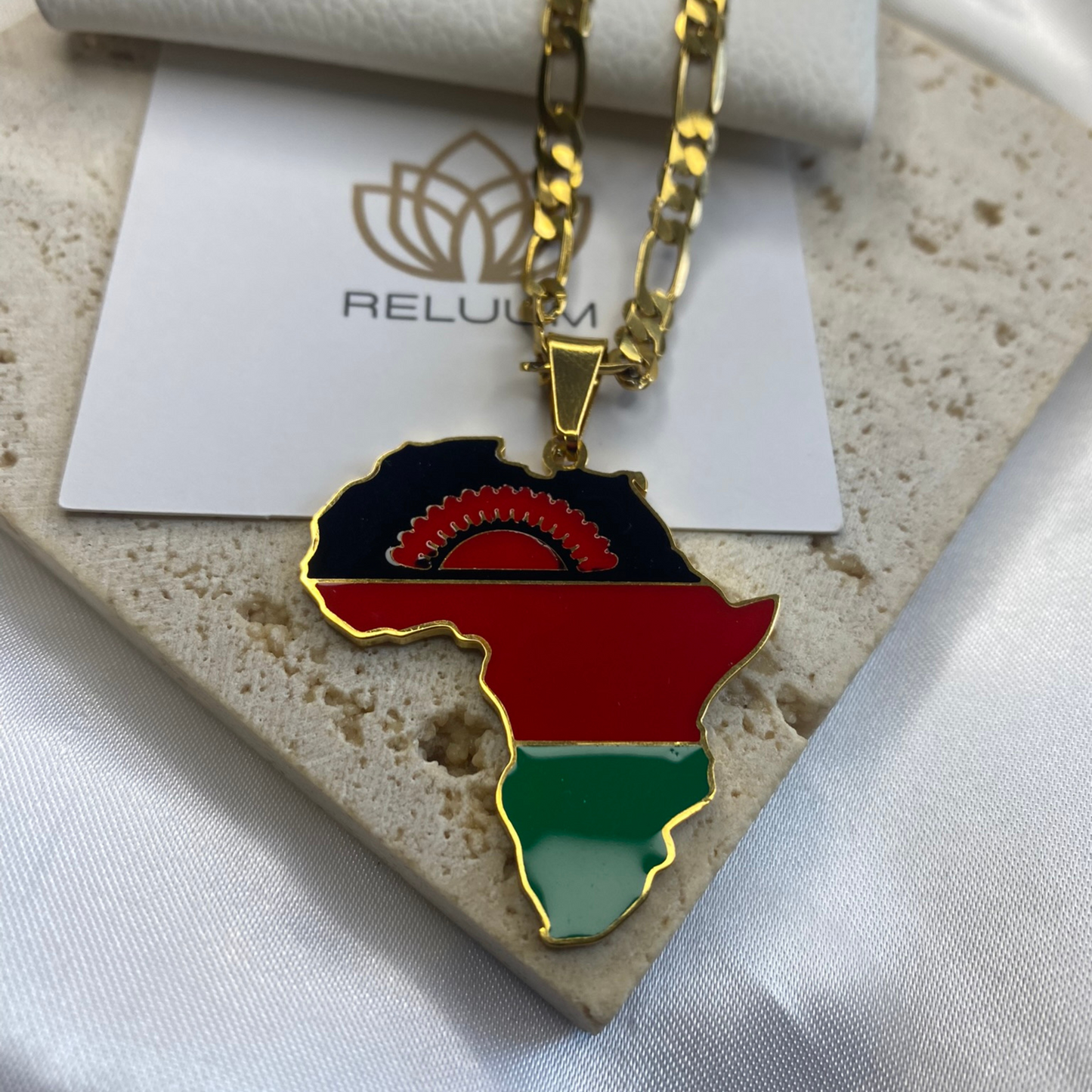 africa map - with malawi flag