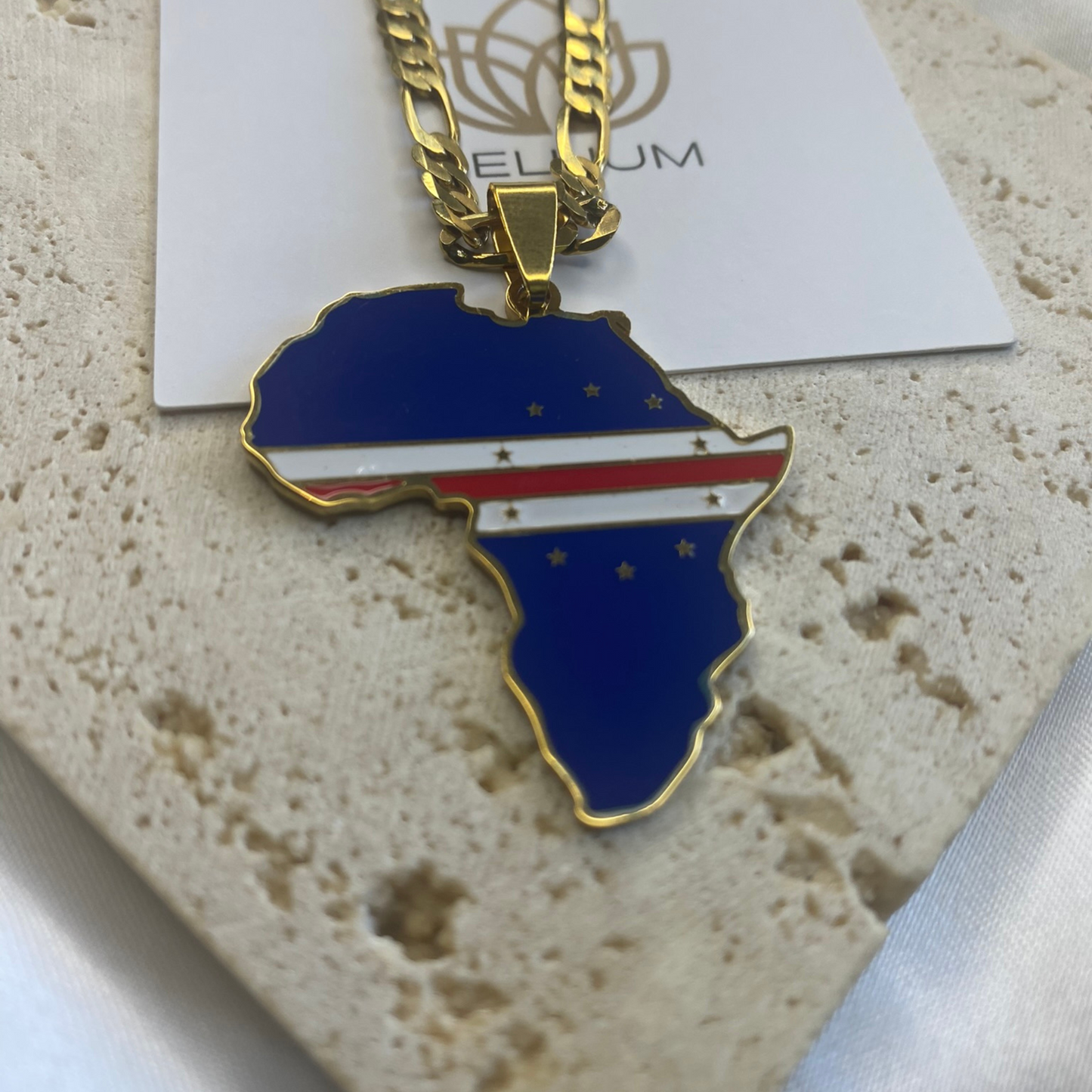 africa map - with cape verde flag