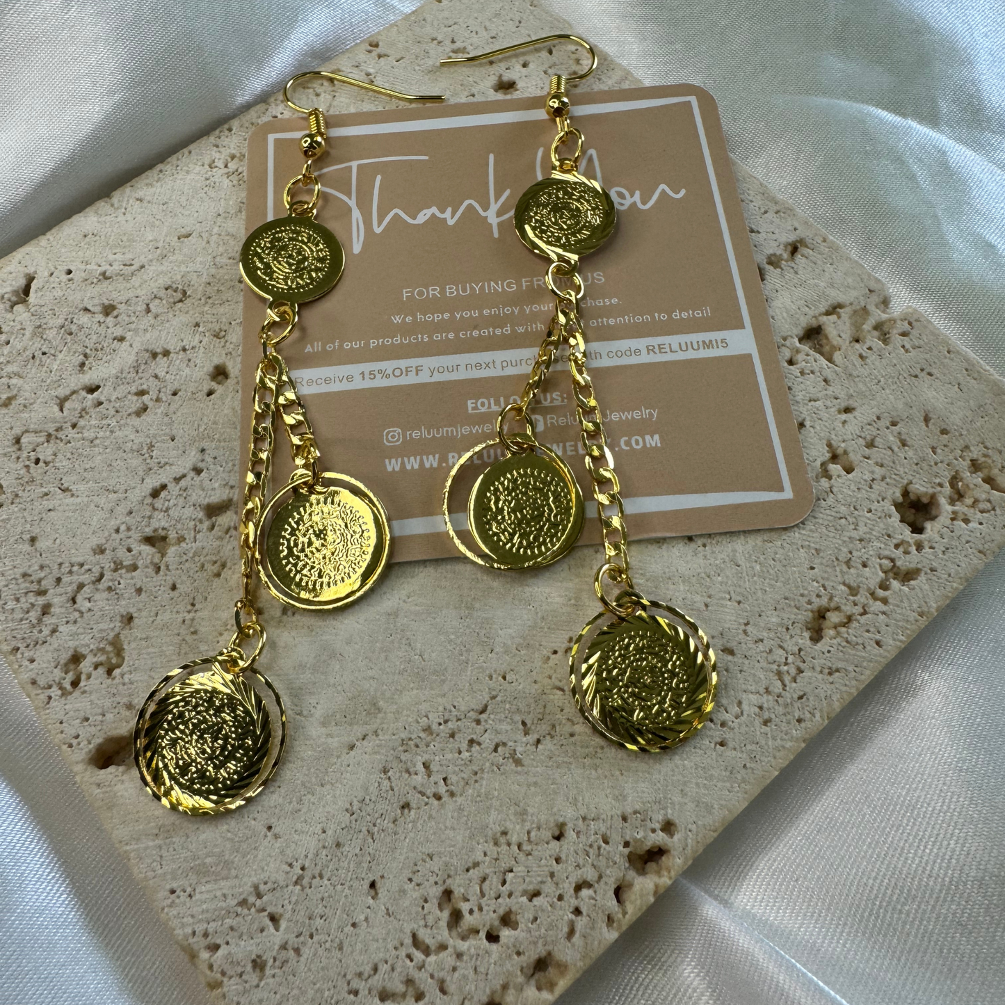 arab coin earrings