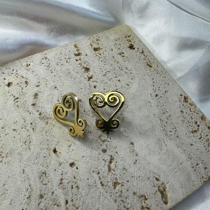 Adinkra Sankofa Symbol Stud Earrings