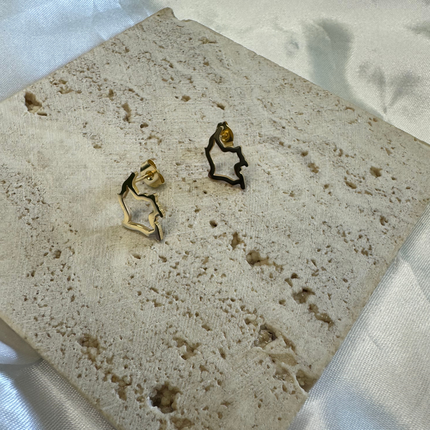 colombia small map earrings