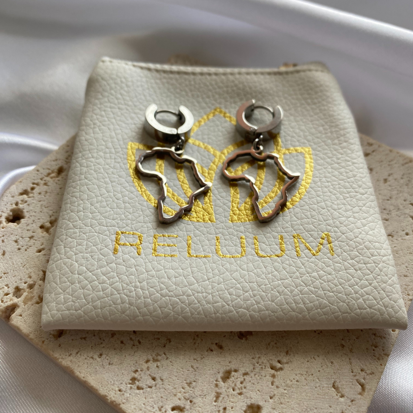 africa small map outline earrings