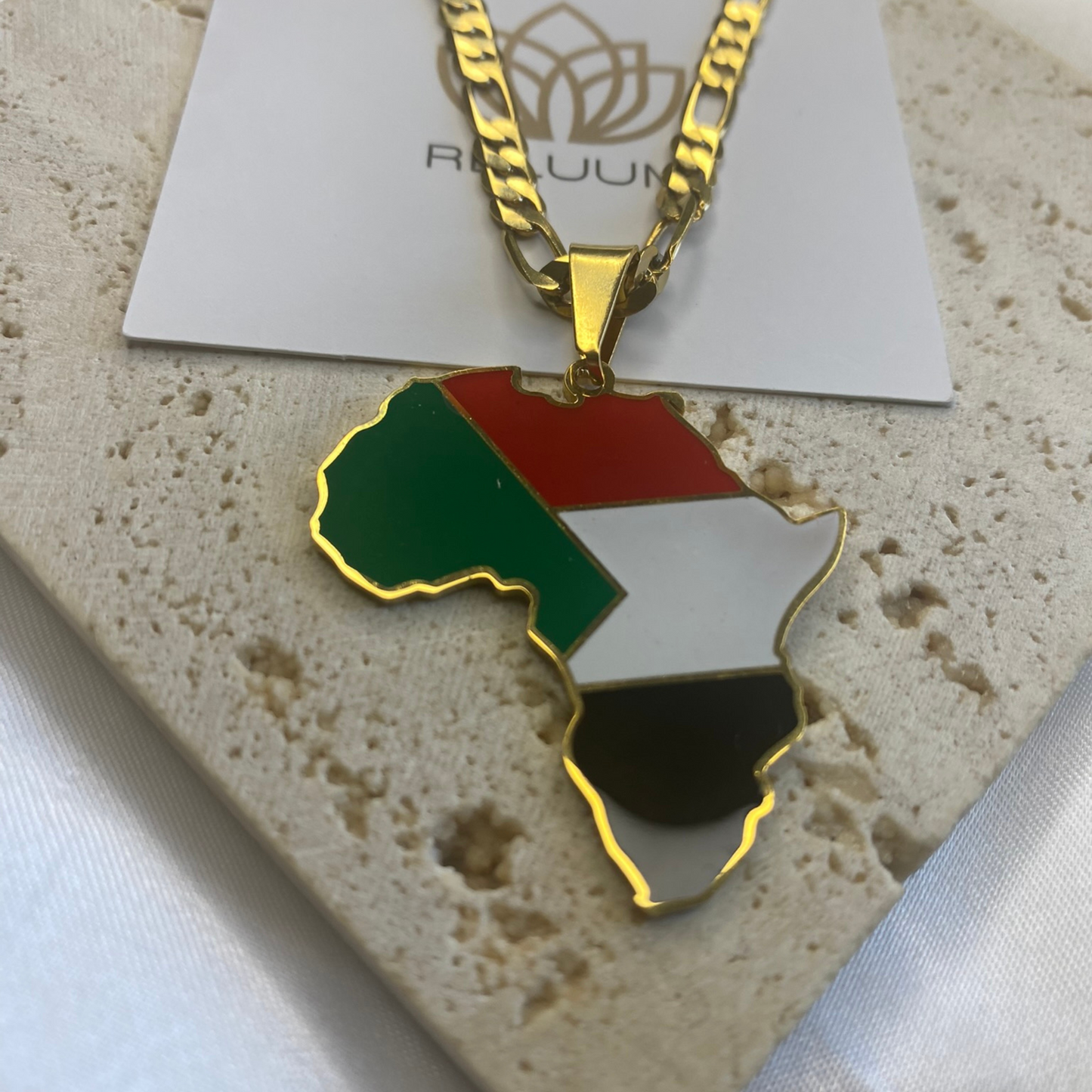 africa map - with sudan flag