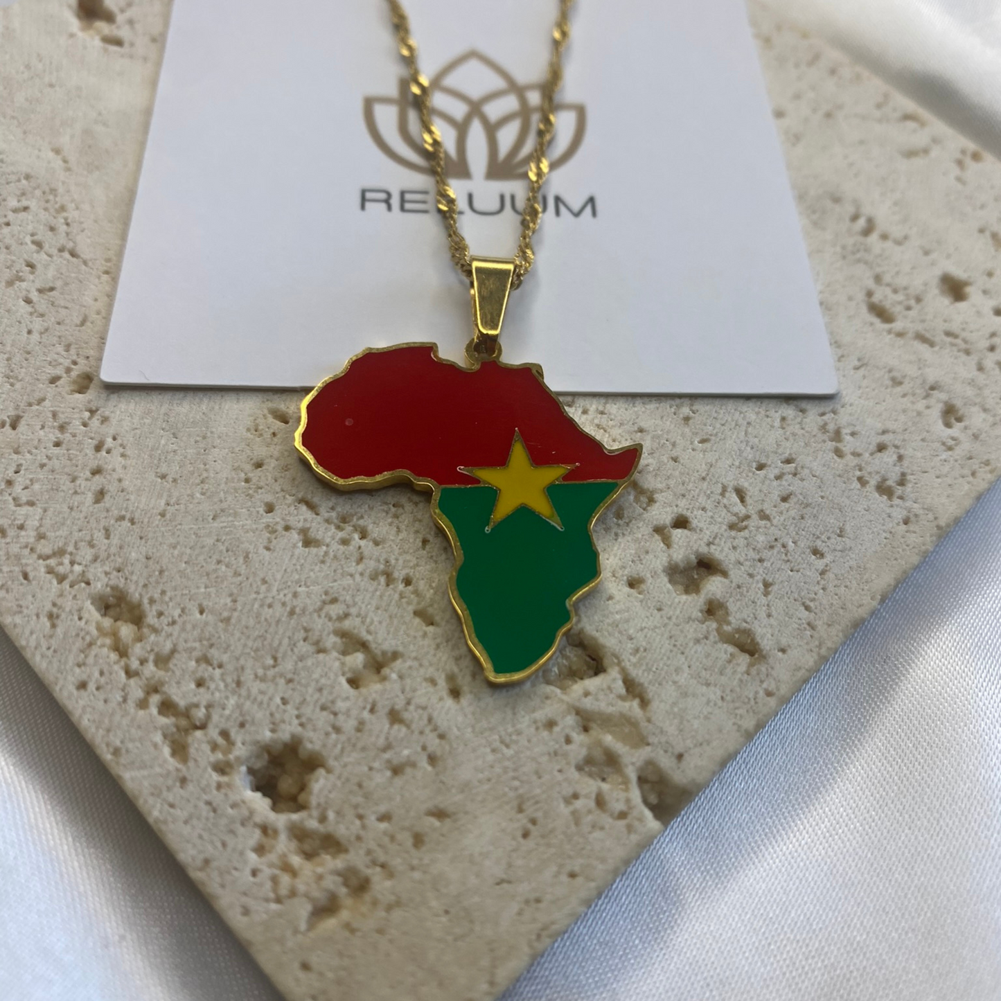 africa map - with burkina faso flag