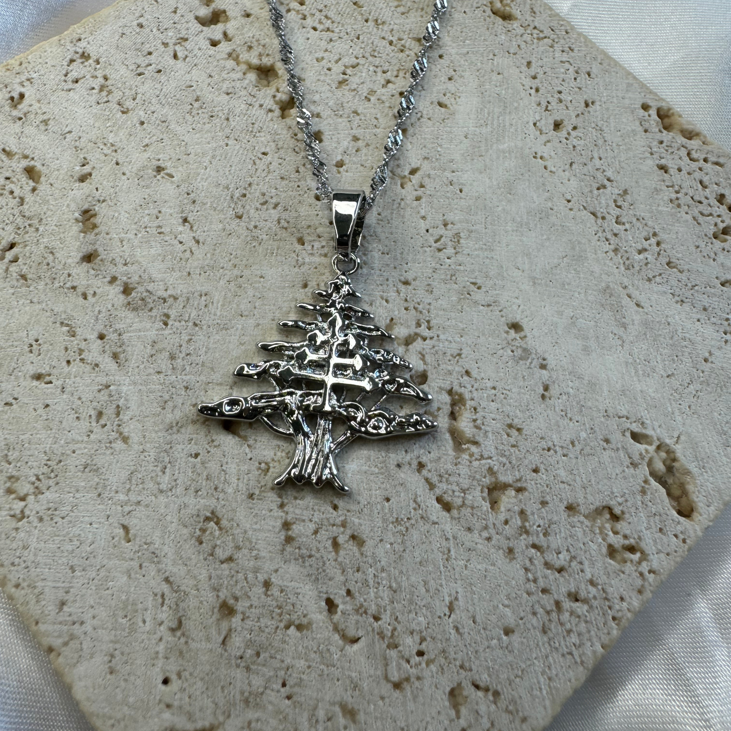 lebanon cedar tree - with cross