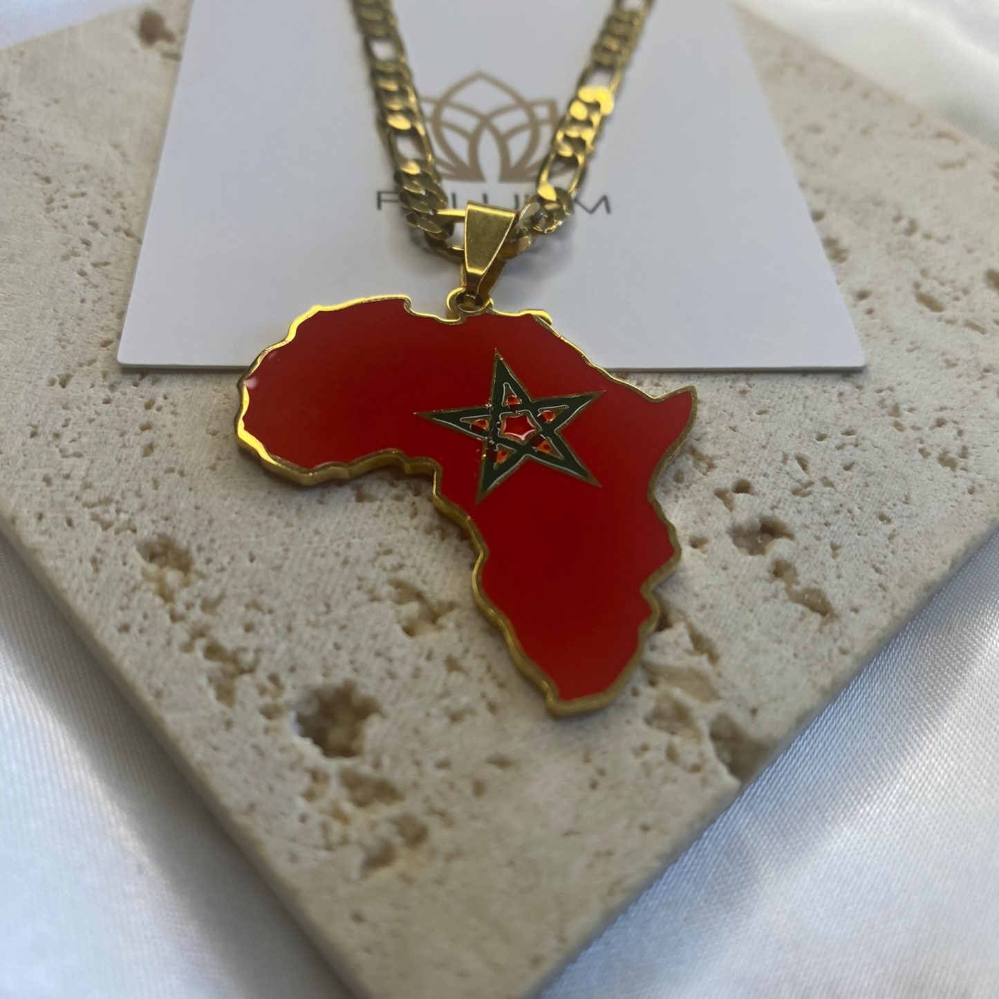 africa map - with morocco flag