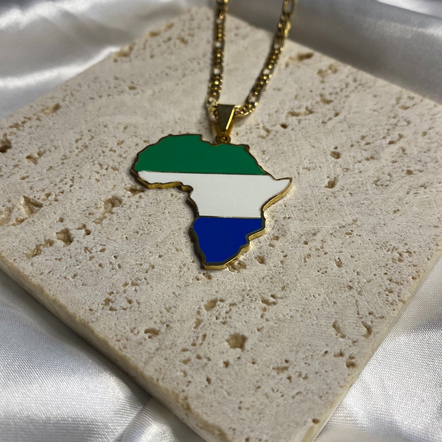 africa map - with sierra leone flag