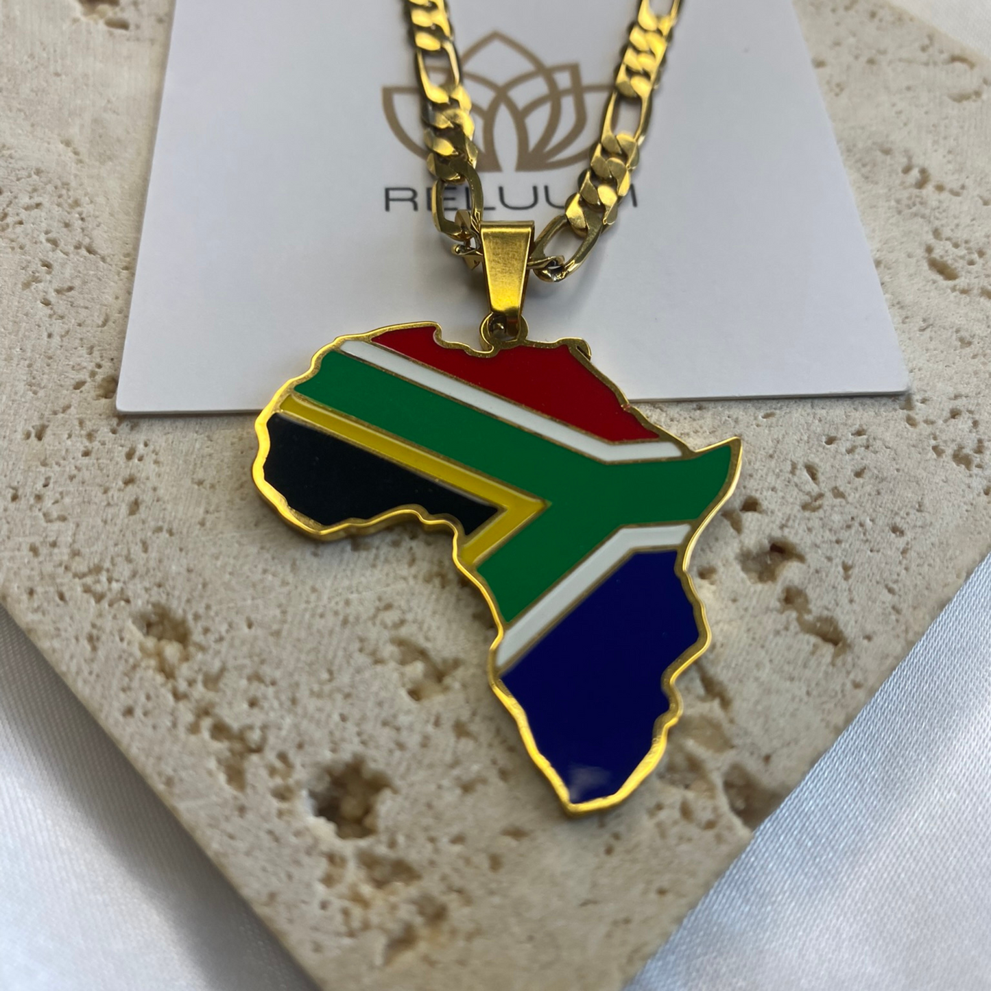 africa map - with south africa flag