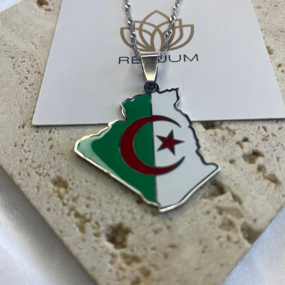 Algeria Map - With Flag