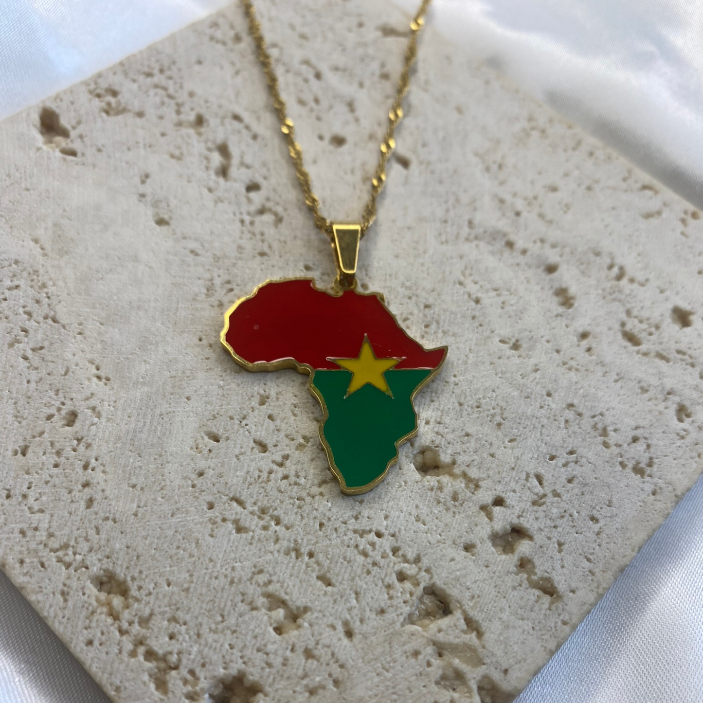 africa map - with burkina faso flag