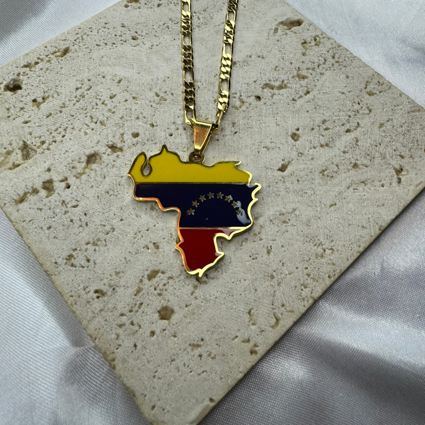 venezuela map - with flag