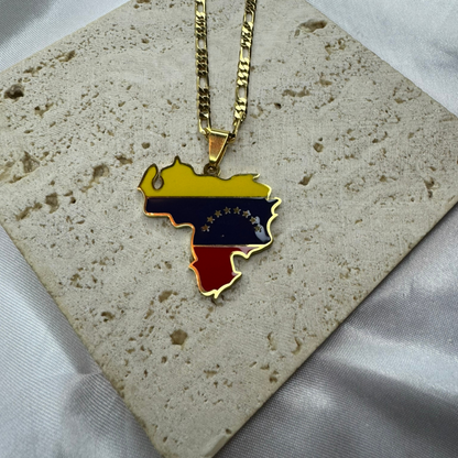 Venezuela Map - With Flag