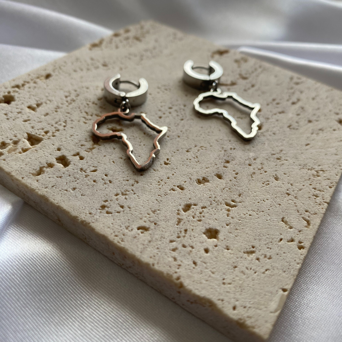 africa small map outline earrings