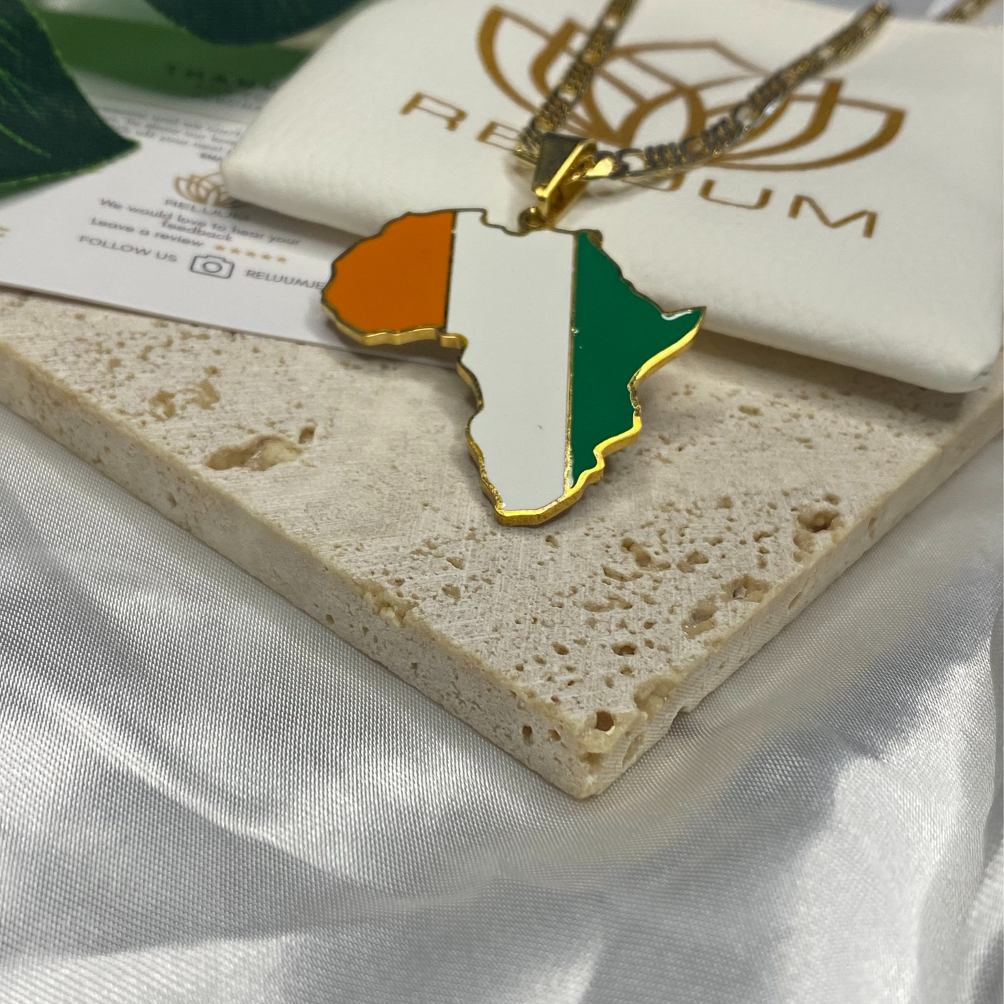 africa map - with ivory coast flag