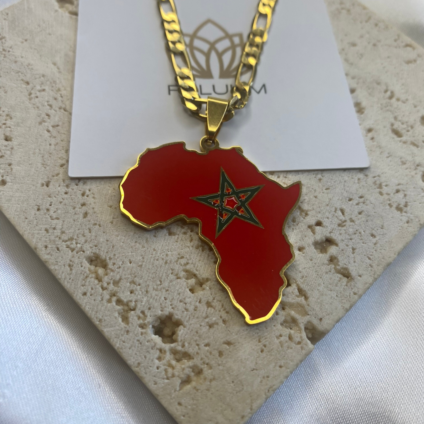 africa map - with morocco flag