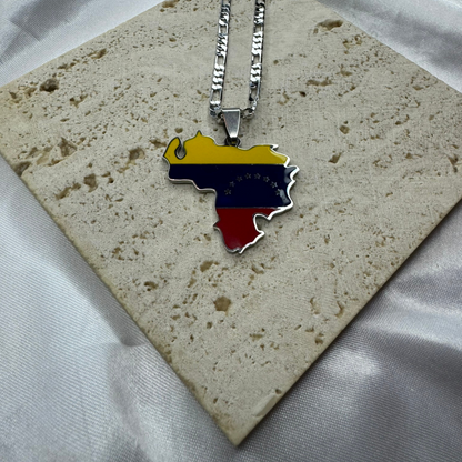 Venezuela-Karte - mit Flagge