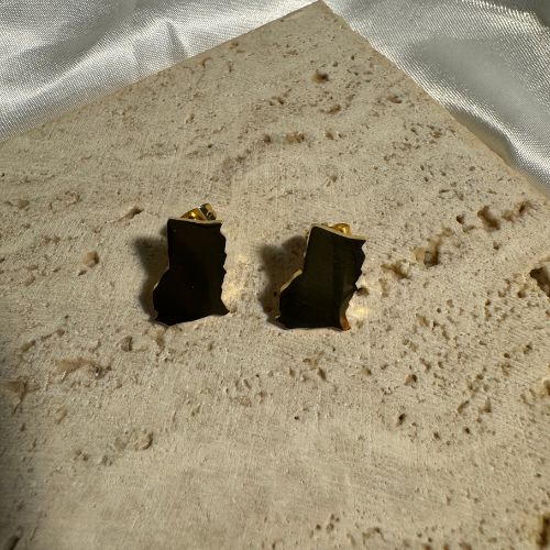 ghana small map earrings