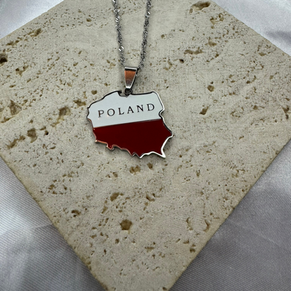 Poland Map - With Flag