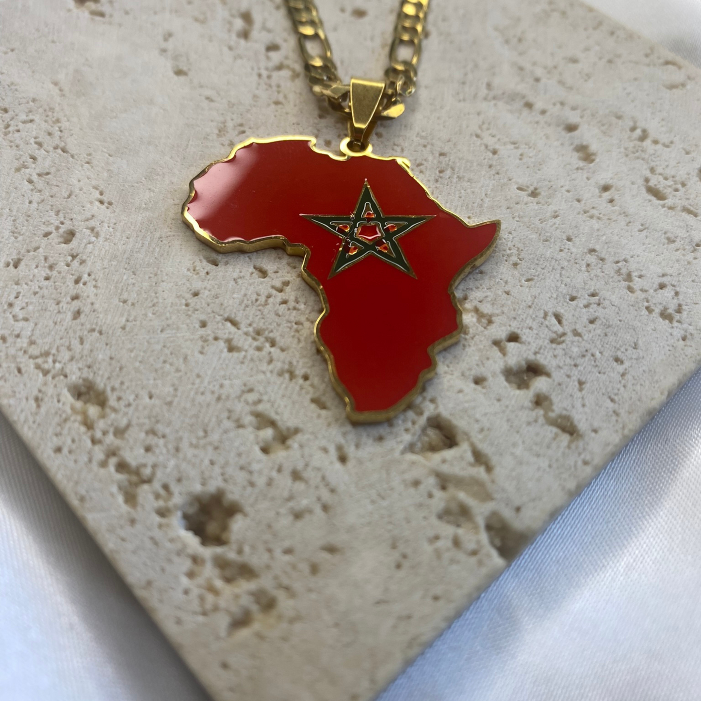 africa map - with morocco flag