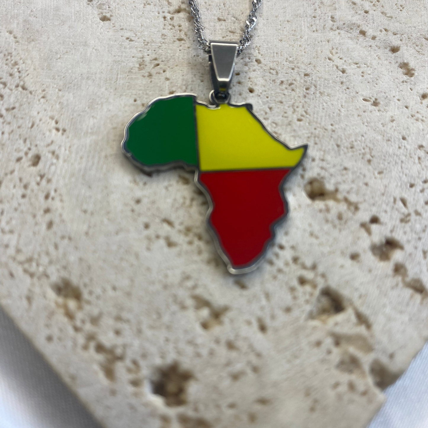 africa map - with benin flag