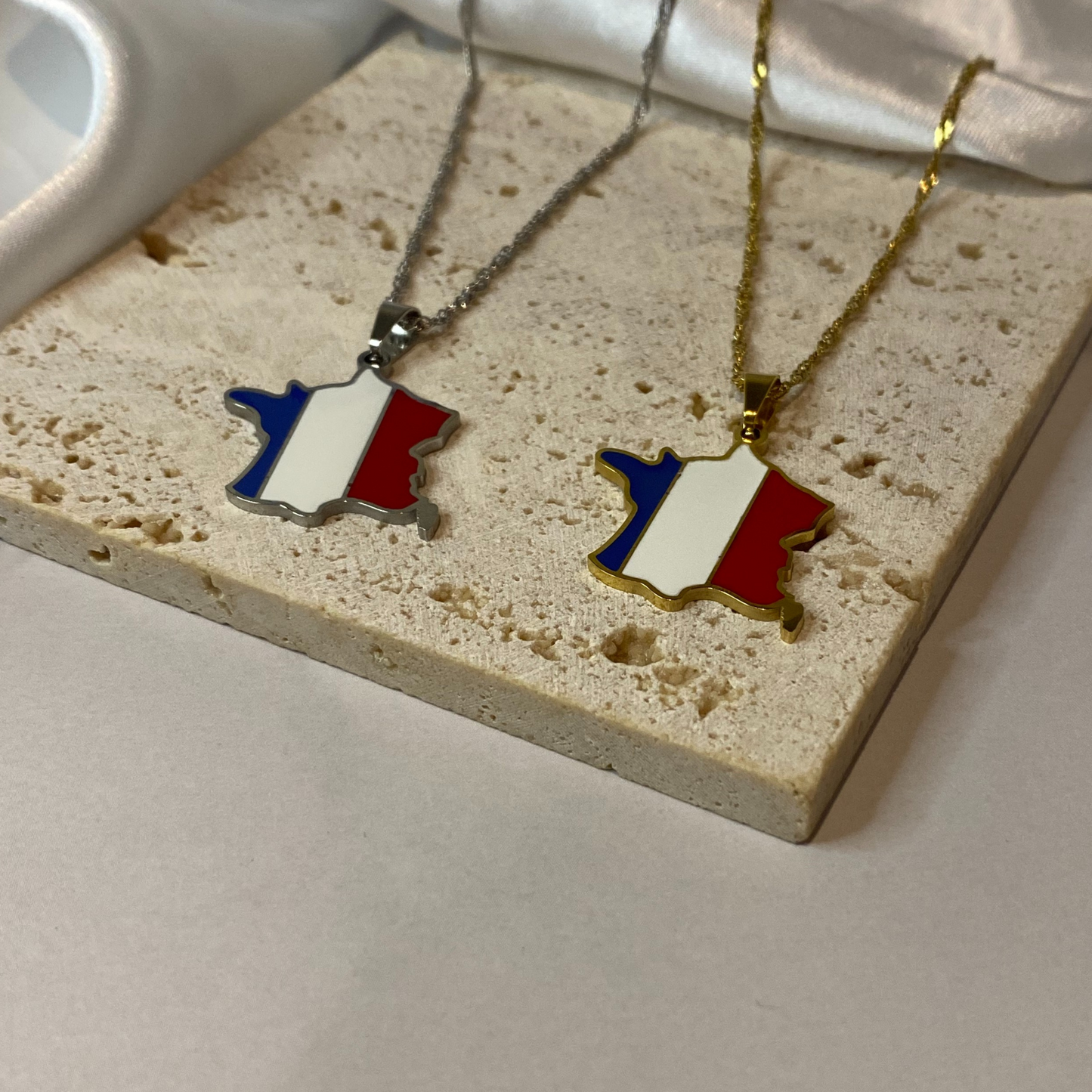 france map - with flag