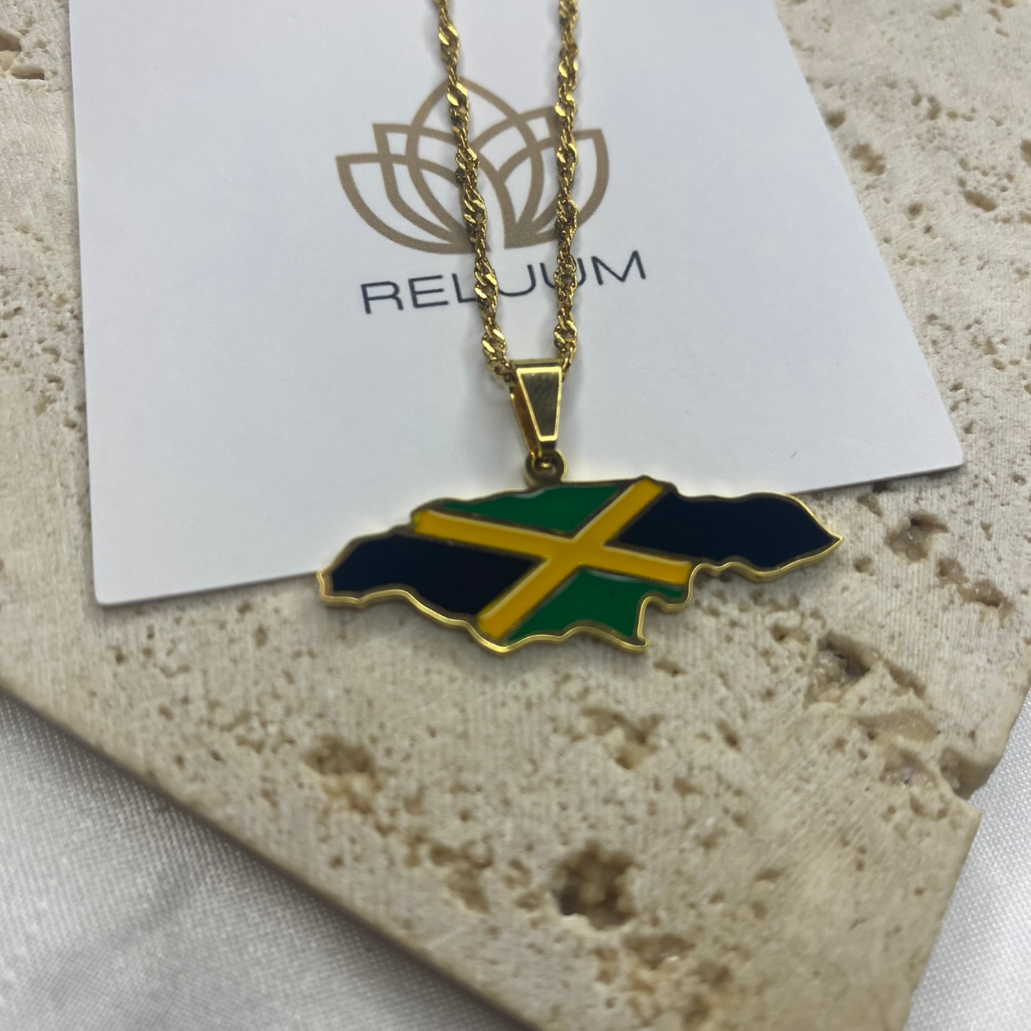 jamaica map - with flag